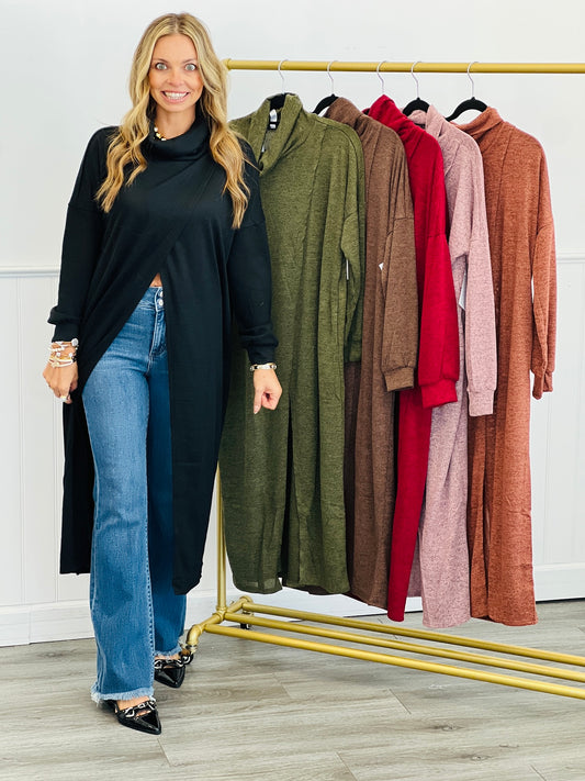 Dear Scarlett Long Line Duster Top (Reg. and Plus) - 6 Colors