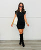 Black Cinched Waist Mini Dress (Reg.)