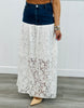 Denim Lace Midi Skirt (Reg.) - 2 Colors