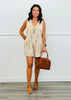 Peach Multi Floral Delicate Eyelet Romper (Reg. & Plus)