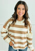 Striped Long Sleeve Sweater (Reg.)- 2 Colors