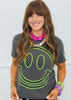 Green Polka Dot Happy Face Tee (Reg. and Plus)