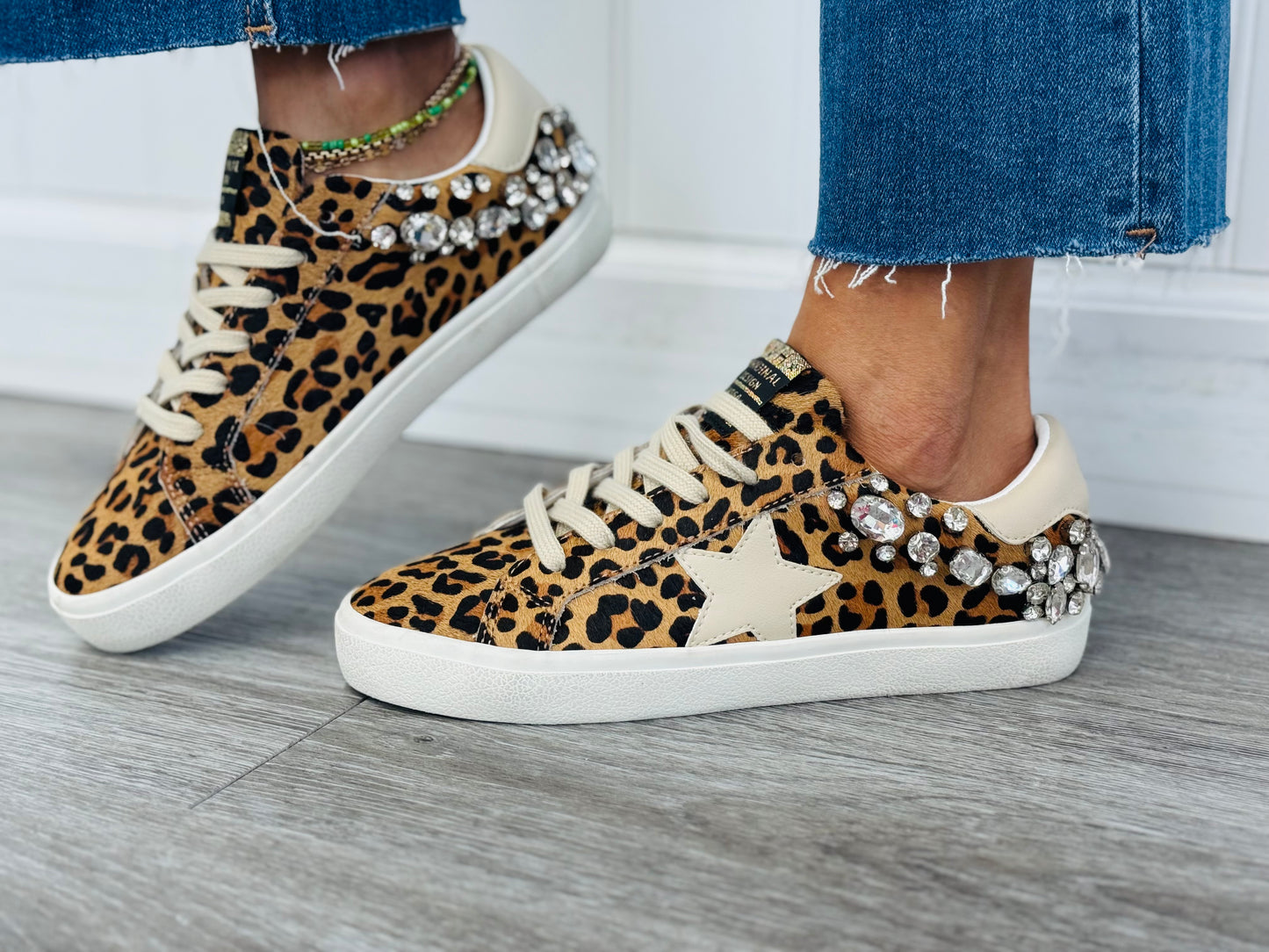 VH x WR Luxe Leopard Crystal Sneakers