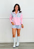 Pink/Blue Anorak Sweatshirt & Shorts Set (Reg.)