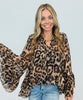 Leopard Printed Chiffon Blouse (Reg & Plus)