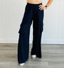 Fun Day Wide Leg Cargo Pants (Reg)-2 Colors