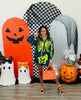 Queen Of Sparkles Dark Denim & Neon Green Skeleton Shorts (Reg. and Plus)