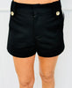 Black Knit Tailored Shorts (Reg.)