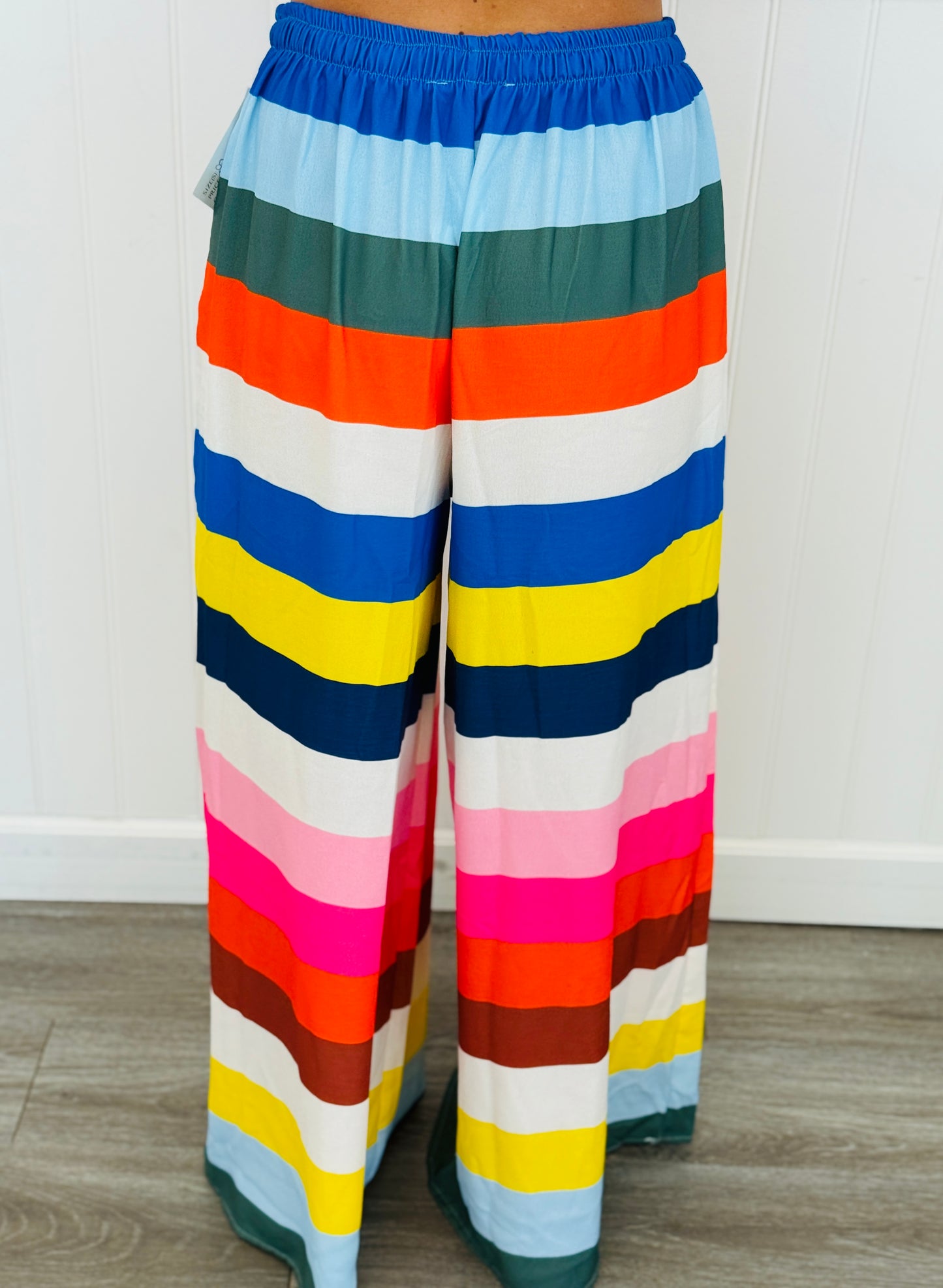 Multi Color Block Palazzo Pants (One Size)