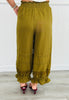 Lace Trim Ruffle Hem Pants (Reg.) - 3 Colors