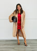 Red Faux Leather Back Zip Mini Dress (Reg.)
