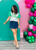 Lucky Sequin Puff Sleeve Blouse (Reg. and Plus)