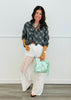 Black Plaid Button Up Blouse (Reg.)