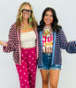 Mock Neck Striped Sweater Cardigan (Reg.) - 2 Colors