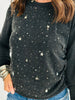 Black Rhinestones & Stars Ruched Top (Reg. and PLus)