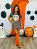 Taupe Checkered Happy Face Tee (Reg. and Plus)