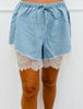 Super Soft Lace Denim Shorts (Reg.)