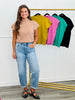 Mock Neck Short Sleeve Top (Reg. and Plus) - 5 Colors