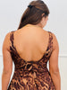 Brown Leopard Mini Skater Skirt Dress (Reg.)