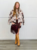 Brown Multi Cow Print Back Pleat Jacket (Reg.)