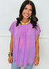 Semi Sheer Rhinestone Top (Reg. and Plus)-4 Colors