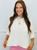 Scalloped Hem Sweater Top (Reg.)-2 Colors