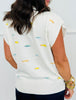White Fish Print Cardigan Top (Reg.)
