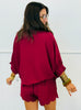 Scallop Hem Half Sleeve Blouse (Reg.) - 4 Colors