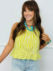 Striped Ruffled Cami Top (Reg.)-2 Colors