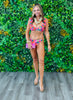 Floral Ruffle Trim Two Piece Swimsuit (Reg.)