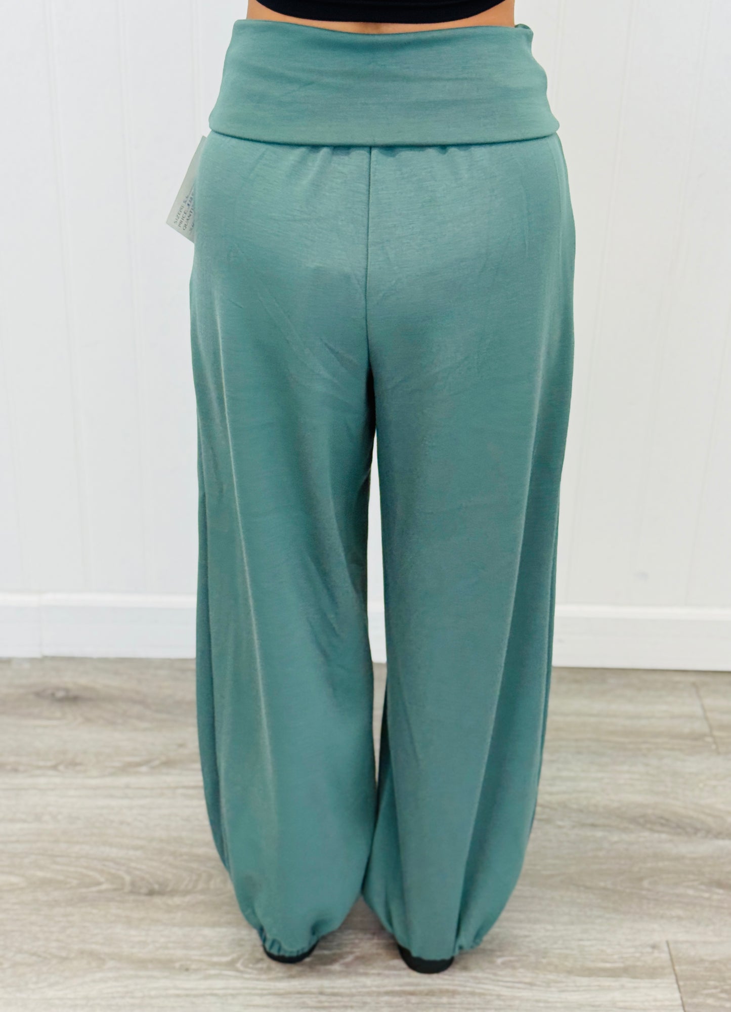 Fold Over Waistband Sweat Pants (Reg.) - 4 Colors