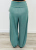 Fold Over Waistband Sweat Pants (Reg.) - 4 Colors