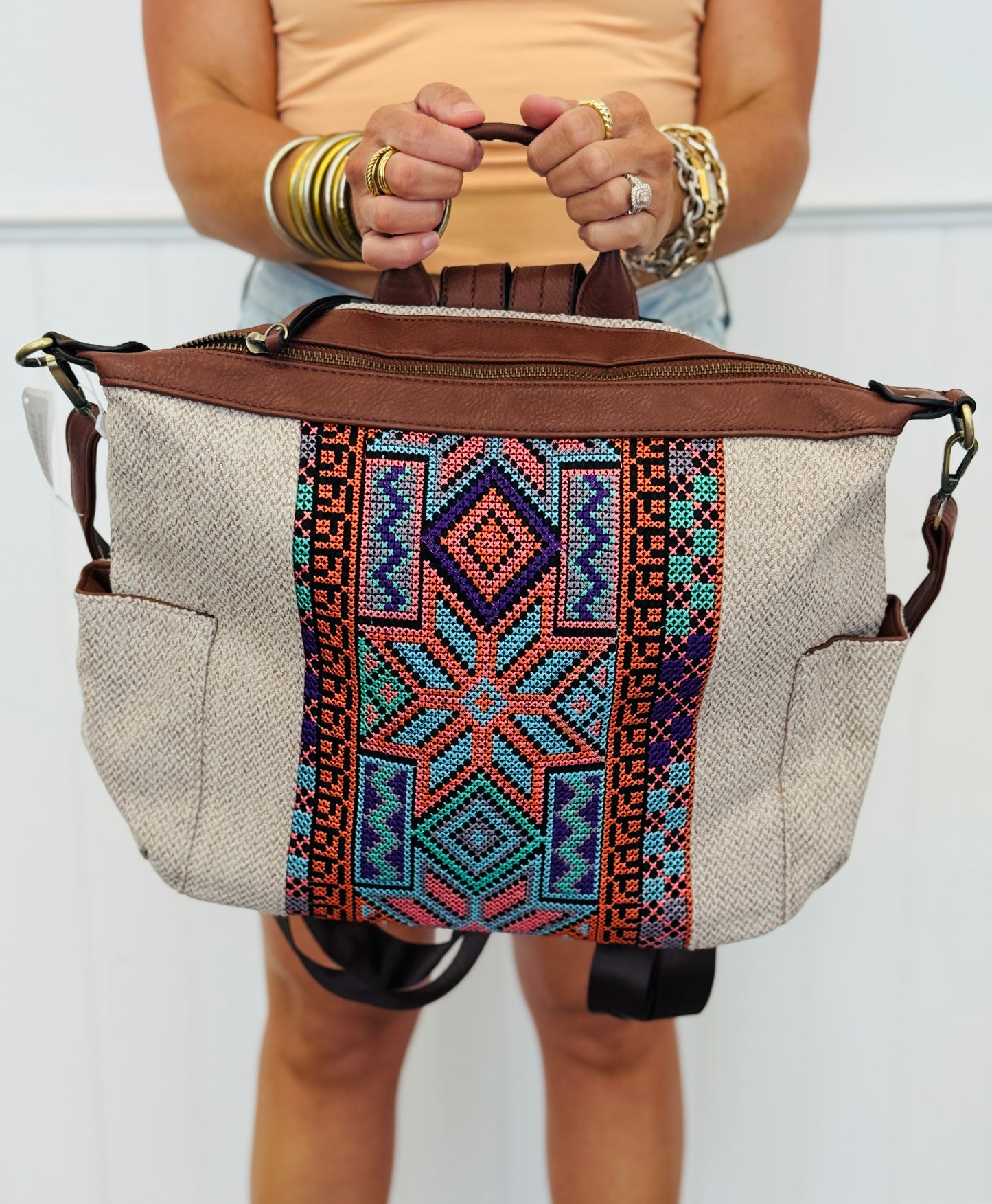 Lexie Aztec Backpack/Satchel (3 Colors)