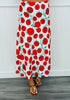 Tomato Print Midi Skirt (Reg. and Plus)