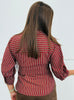 Striped Gold Button Detail Blouse (Reg.) - 2 Colors