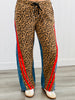 Leopard/Denim Side Stripe Pants (Reg.)-2 Colors