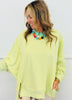 Soft Moss High Low Oversized Sweatshirt (Reg.)