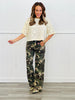 Risen Camo Contrast Waist Jeans (Reg & Plus)