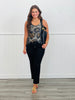 Black High Rise Cropped Pull On Pants (Reg. and Plus)