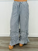 Tiered Ruffle Striped Pants (Reg & Plus) - 2 Colors
