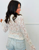 Ruffled Lace Long Sleeve Blouse (Reg & Plus)- 2 Colors