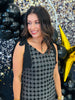 Black Circular Sequins Midi Dress (Reg & Plus)