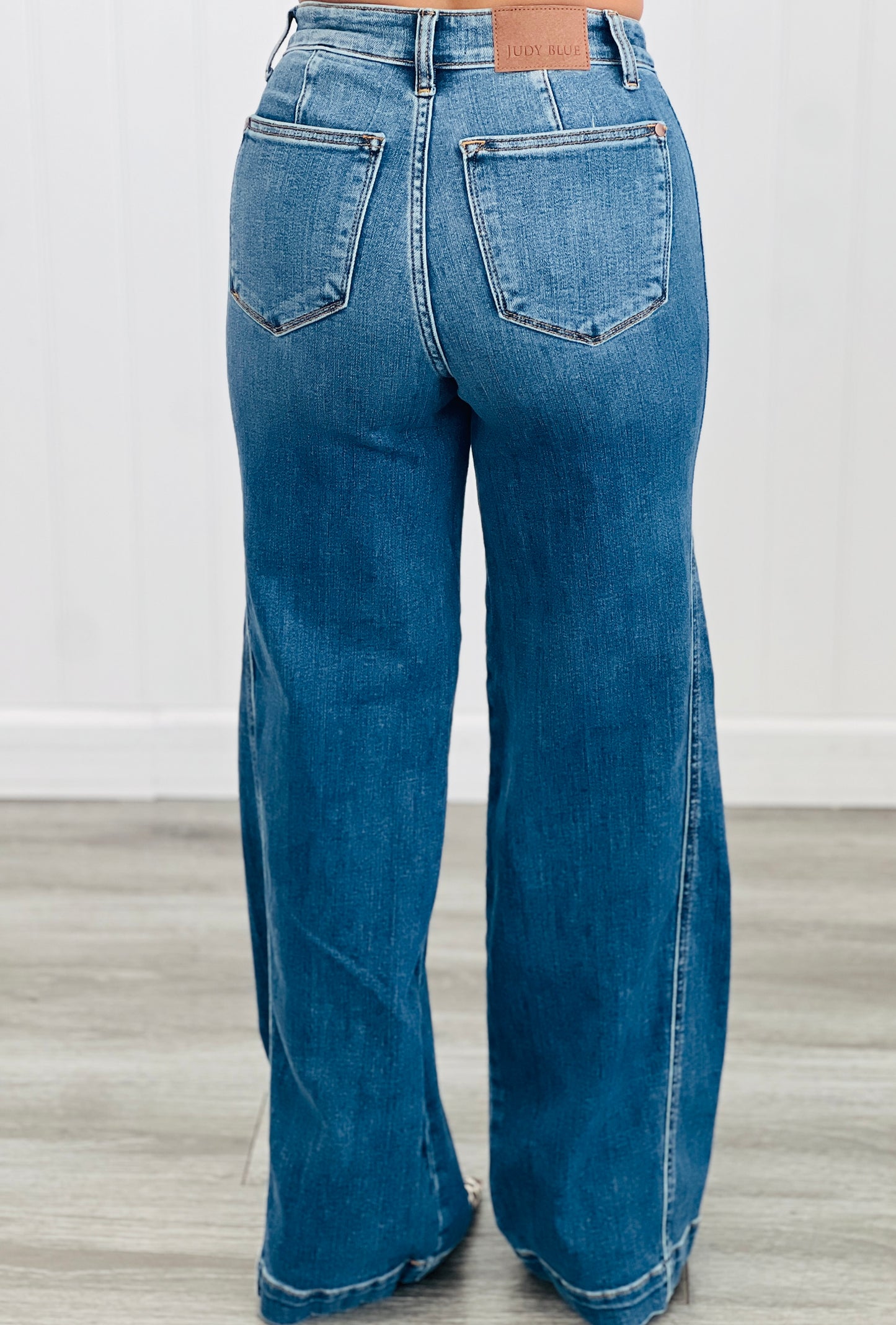 Judy Blue By My Side Wide Leg Trouser Jeans (Reg. and Plus)