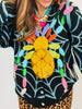 Queen Of Sparkles Black Multi Spider on Web Cardigan (Reg. and Plus)