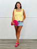 Yellow Side Zip Cami Top (Reg.)