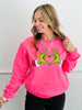 Pink Christmas Heart Hand Sweatshirt (Reg. and Plus)