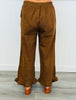 Brown Ruffle Hem Pants (Reg.)