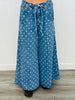 Light Denim Polka Dot Wide Leg Pants (Reg. and Plus)
