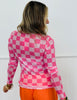 Bubblegum Checkered Keigan Mesh Top (Reg. and Plus)