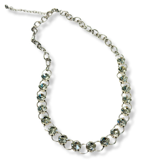 Clear Crystal Chain Necklace